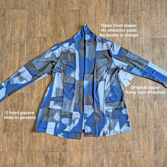 NWT 38" bust vintage SIMPLI tank top & blazer set, Boho Chic, Made in Canada - Picture 12 of 17